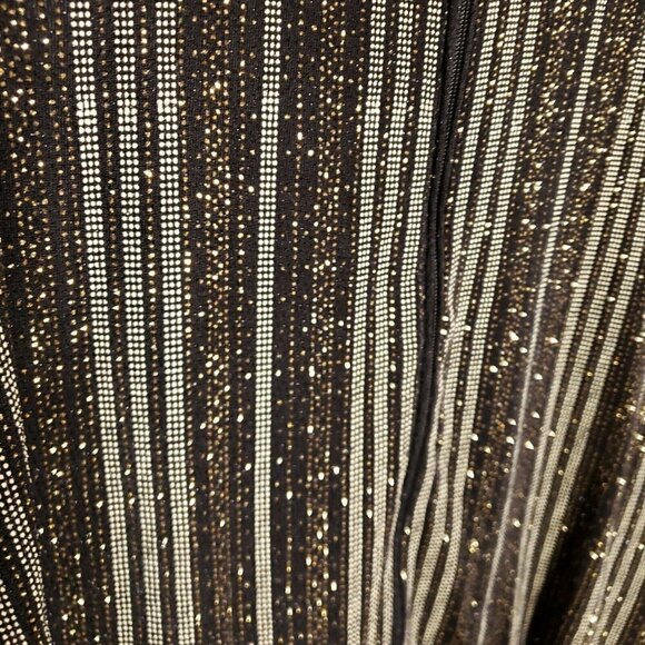 Alfred Dunner Womens Sparkle Zip Up Striped Lightweight Stretchy Jacket 8 - Picture 3 of 7